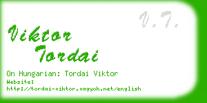 viktor tordai business card